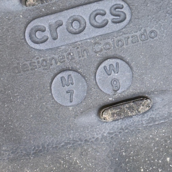 CROCS Echo Slide Mens 7/Women 9 Slip On Gray Blue Comfort Slide Cushioned - Picture 8 of 8